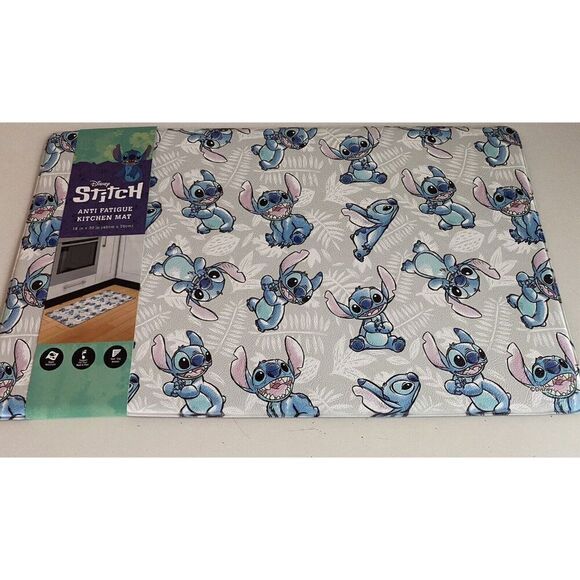 Disney Stitch Poses Anti Fatigue Kitchen Tropical All Over 18 X 30” NEW - Picture 2 of 16